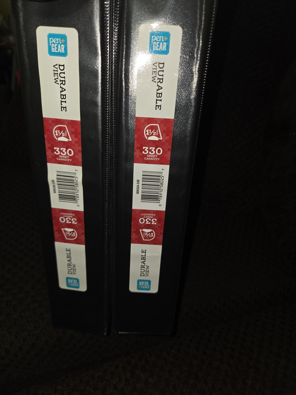 Durable View 3-Ring Binder in Black, Pack Of 2 - Picture 1 of 3